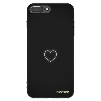 Picasee Apple iPhone 8 Plus Hülle - Transparentes Silikon - Heart