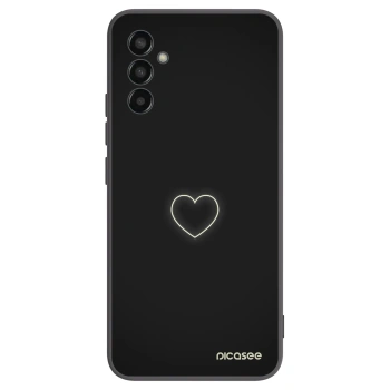 Picasee Samsung Galaxy M13 M135F Hülle - Schwarzes Silikon - Heart