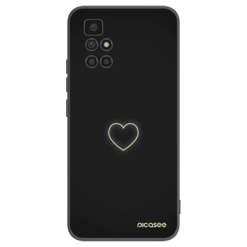 Picasee Xiaomi Redmi 10 (2022) Hülle - Schwarzes Silikon - Heart
