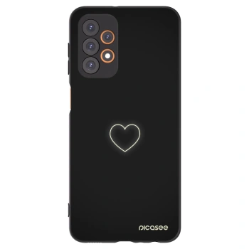 Picasee Samsung Galaxy A23 A235F 4G Hülle - Schwarzes Silikon - Heart