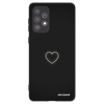 Picasee Samsung Galaxy A73 5G Hülle - Schwarzes Silikon - Heart