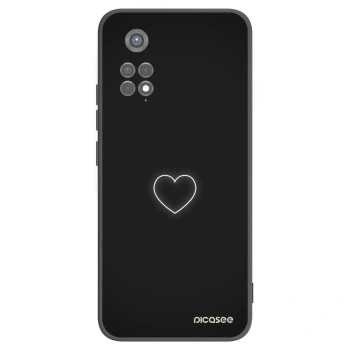 Picasee Xiaomi Redmi Note 11S 5G Hülle - Schwarzes Silikon - Heart