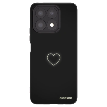 Picasee Honor X8a Hülle - Schwarzes Silikon - Heart
