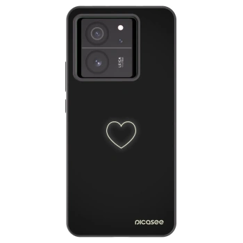 Picasee Xiaomi 13T Pro Hülle - Schwarzes Silikon - Heart