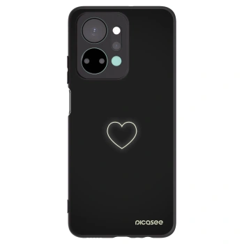 Picasee Honor X7a Hülle - Schwarzes Silikon - Heart