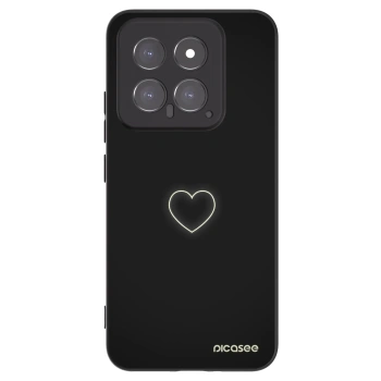 Picasee Xiaomi 14 Hülle - Schwarzes Silikon - Heart