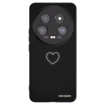 Picasee Xiaomi 14 Ultra Hülle - Schwarzes Silikon - Heart
