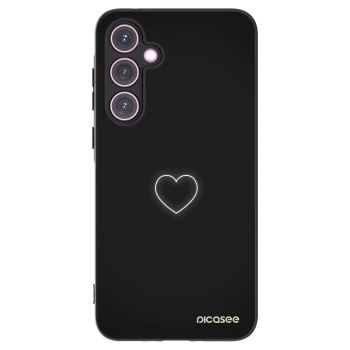 Picasee Samsung Galaxy A35 5G A356B Hülle - Schwarzes Silikon - Heart