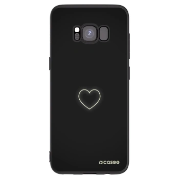 Picasee Samsung Galaxy S8 G950F Hülle - Schwarzes Silikon - Heart