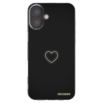 Picasee Apple iPhone 16 Plus Hülle - Transparentes Silikon - Heart
