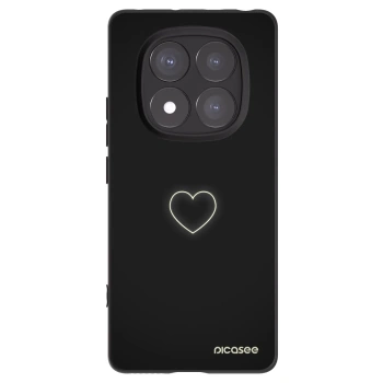 Picasee Xiaomi Redmi Note 14 Pro 5G Hülle - Schwarzes Silikon - Heart