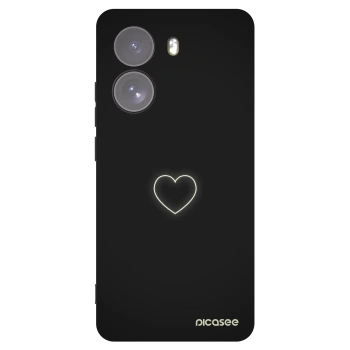 Picasee Xiaomi Poco X7 Hülle - Schwarzes Silikon - Heart