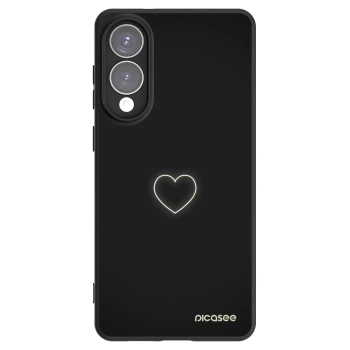 Picasee Samsung Galaxy S25 Edge 5G Hülle - Schwarzes Silikon - Heart