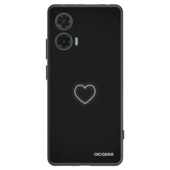 Picasee Motorola Moto G35 5G Hülle - Schwarzes Silikon - Heart