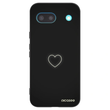 Picasee Google Pixel 8 Hülle - Schwarzes Silikon - Heart