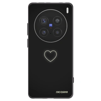 Picasee Vivo X200 Pro Hülle - Schwarzes Silikon - Heart