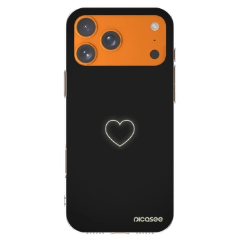 Picasee Apple iPhone 17 Pro Max Hülle - Transparentes Silikon - Heart