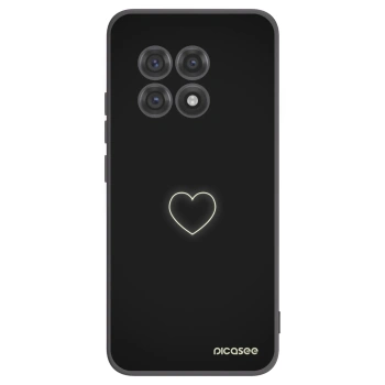 Picasee OnePlus 13R 5G Hülle - Schwarzes Silikon - Heart