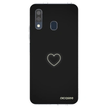 Picasee Samsung Galaxy A40 A405F Hülle - Transparentes Silikon - Heart