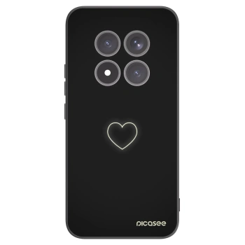 Picasee Xiaomi Redmi Note 15 Pro+ Hülle - Schwarzes Silikon - Heart