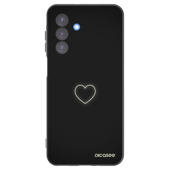 Picasee Samsung Galaxy A17 5G Hülle - Schwarzes Silikon - Heart