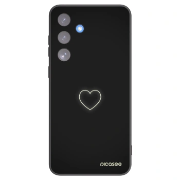 Picasee Samsung Galaxy S25 FE 5G Hülle - Schwarzes Silikon - Heart