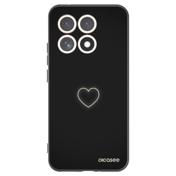 Picasee Xiaomi 15T Hülle - Schwarzes Silikon - Heart