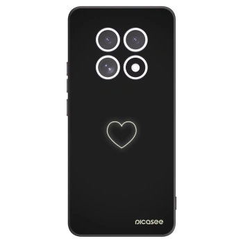Picasee Xiaomi Redmi Note 15 Hülle - Schwarzes Silikon - Heart