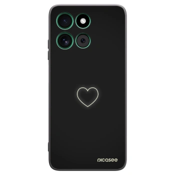 Picasee Motorola Moto G57 Power Hülle - Schwarzes Silikon - Heart