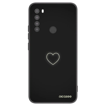 Picasee Xiaomi Redmi Note 8 Hülle - Schwarzes Silikon - Heart