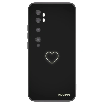 Picasee Xiaomi Mi Note 10 (Pro) Hülle - Schwarzes Silikon - Heart