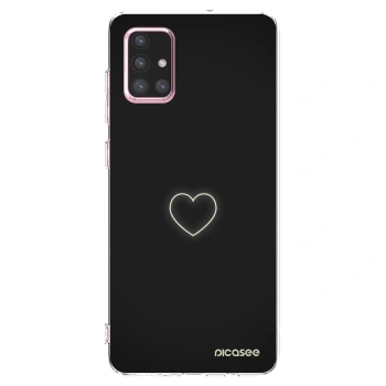 Picasee Samsung Galaxy A71 A715F Hülle - Transparentes Silikon - Heart