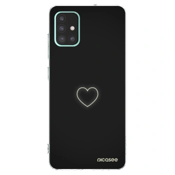 Picasee Samsung Galaxy A51 A515F Hülle - Transparentes Silikon - Heart