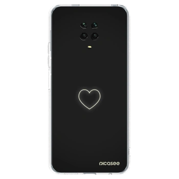 Picasee Xiaomi Redmi Note 9 Pro Hülle - Transparentes Silikon - Heart