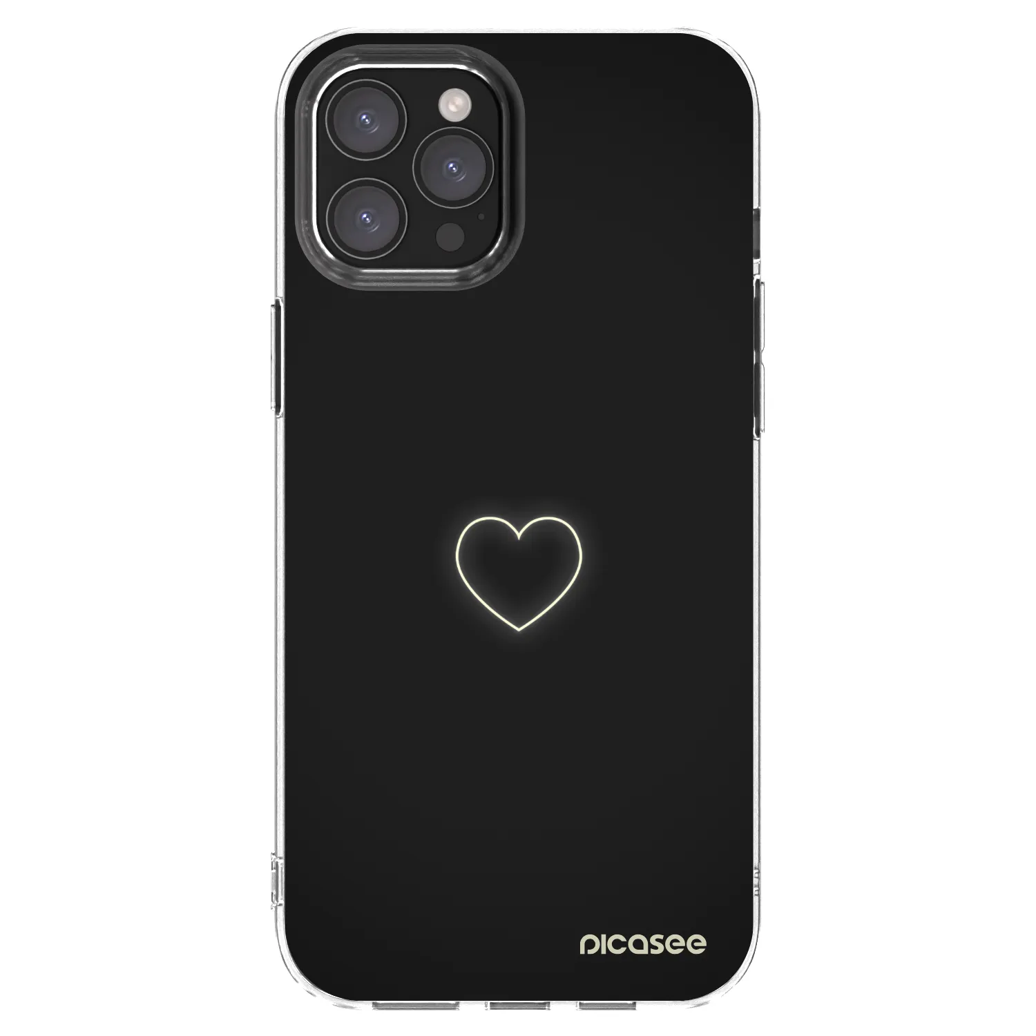 Picasee Apple iPhone 12 Pro Max Hülle - Transparentes Silikon - Heart