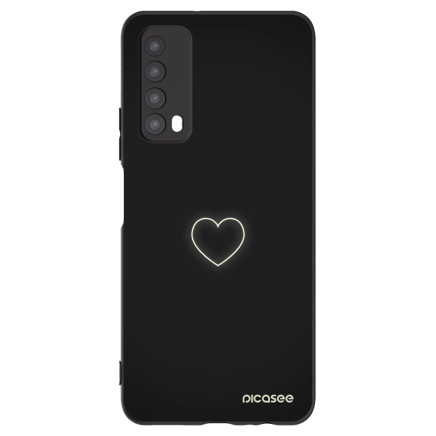 Picasee Huawei P Smart 2021 Hülle - Schwarzes Silikon - Heart