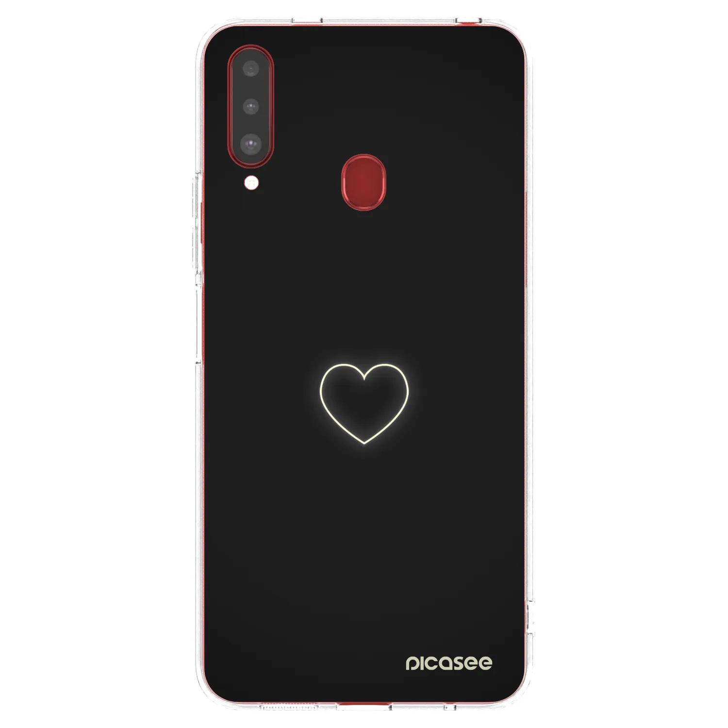 Picasee Samsung Galaxy A20s Hülle - Transparentes Silikon - Heart