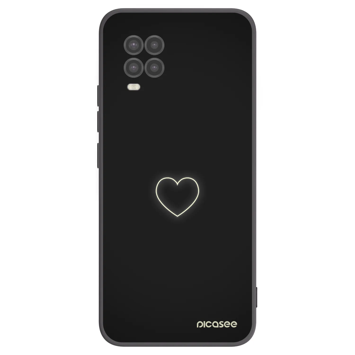 Picasee Xiaomi Mi 10 Lite Hülle - Schwarzes Silikon - Heart