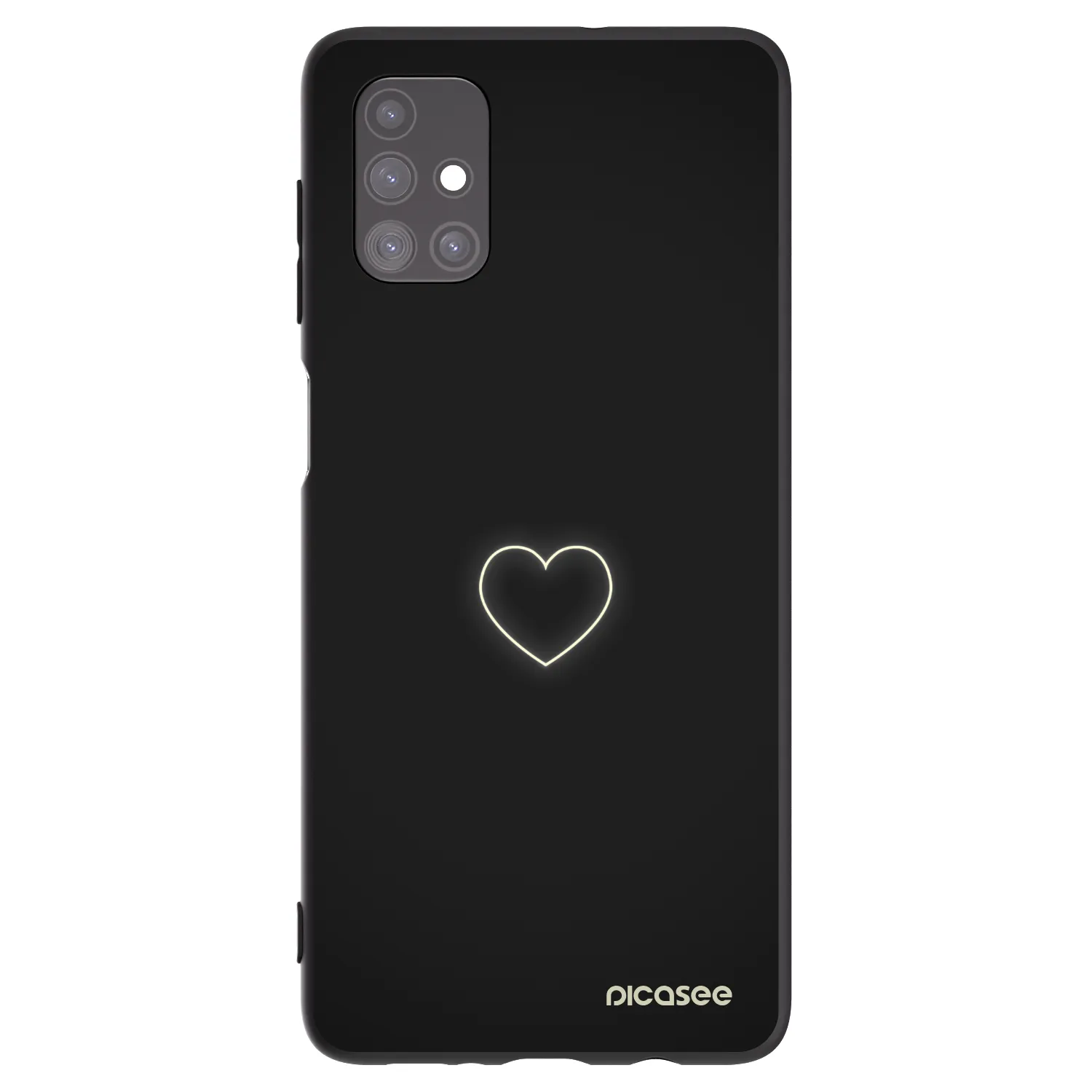 Picasee Samsung Galaxy M51 M515F Hülle - Schwarzes Silikon - Heart