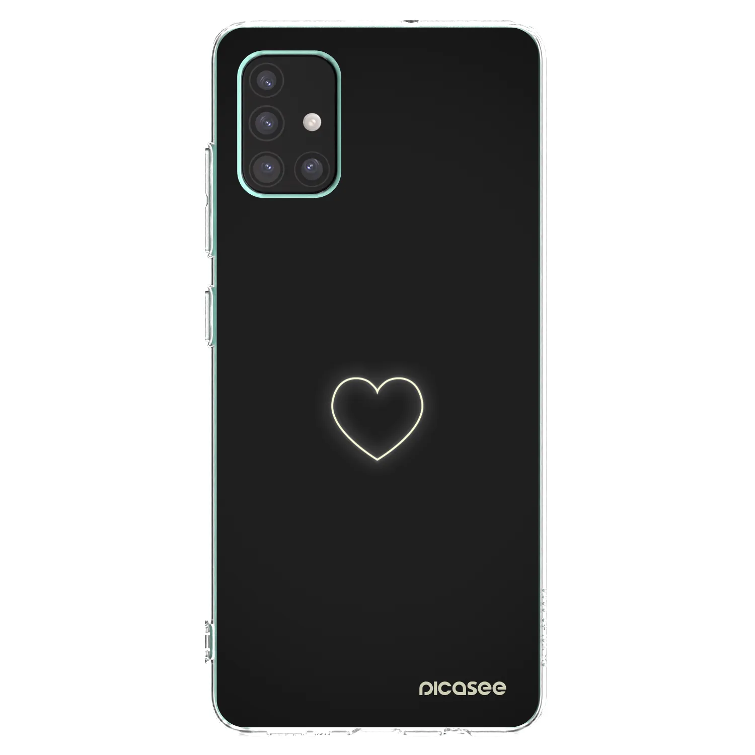 Picasee Samsung Galaxy M51 M515F Hülle - Transparentes Silikon - Heart