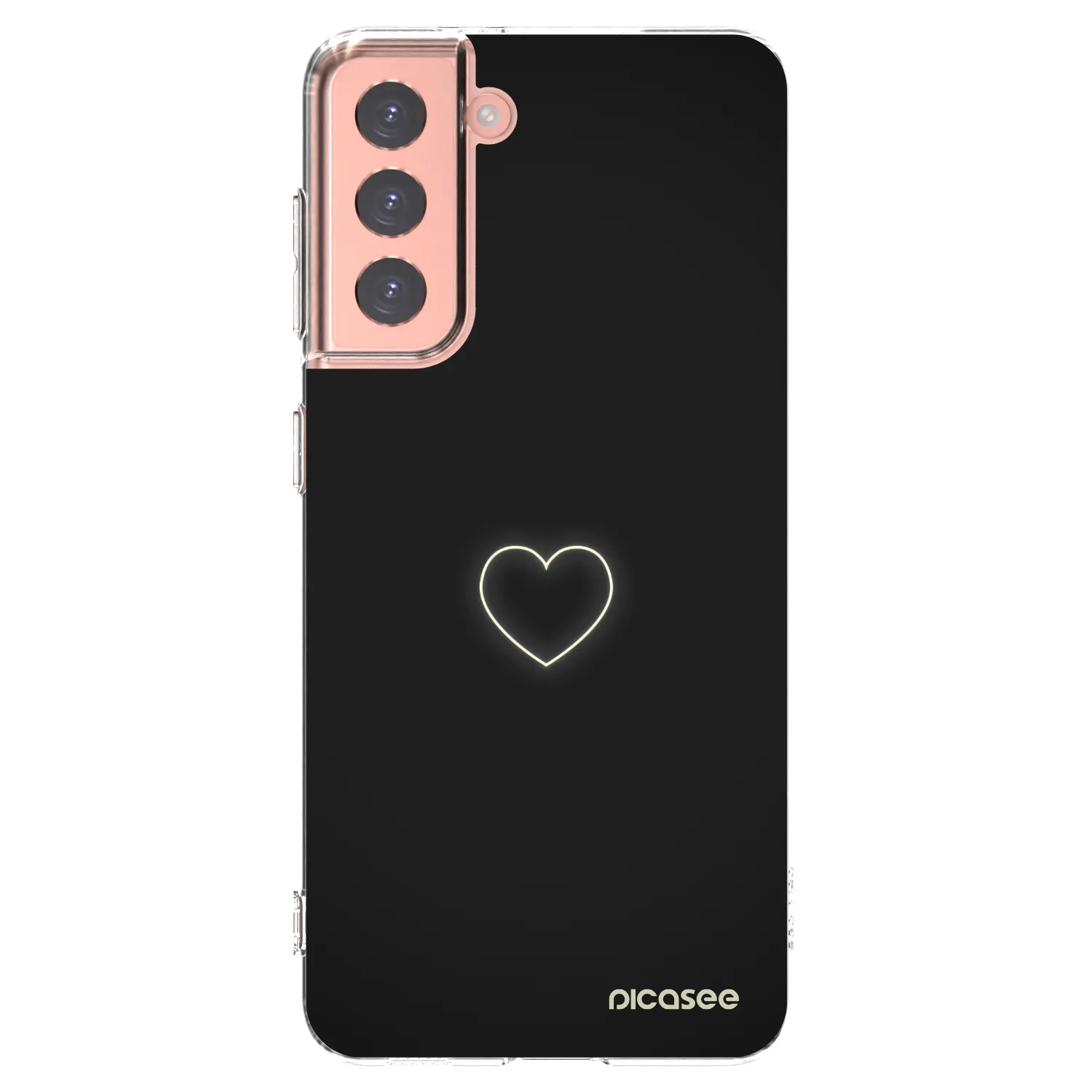 Picasee Samsung Galaxy S21 5G G991B Hülle - Transparentes Silikon - Heart