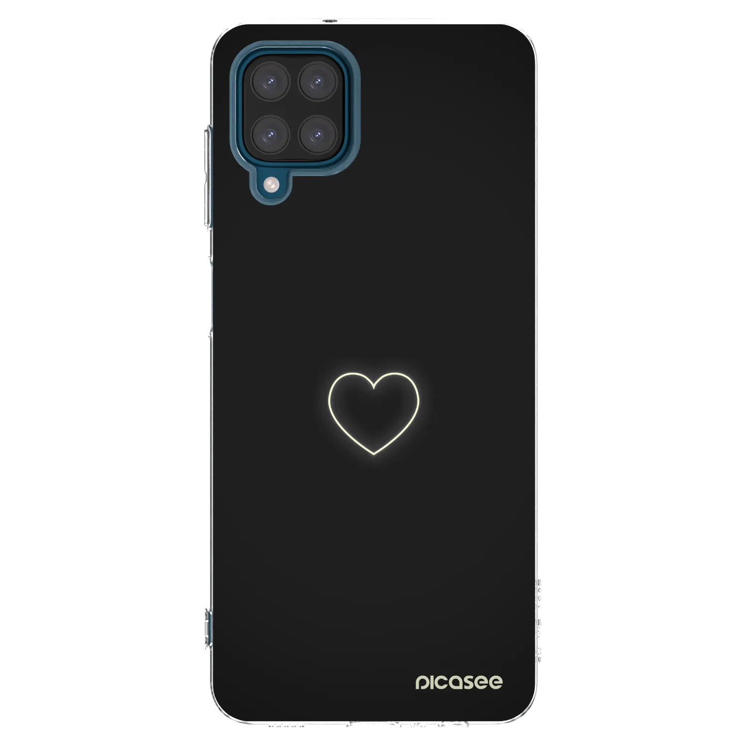 Picasee Samsung Galaxy A12 A125F Hülle - Transparentes Silikon - Heart