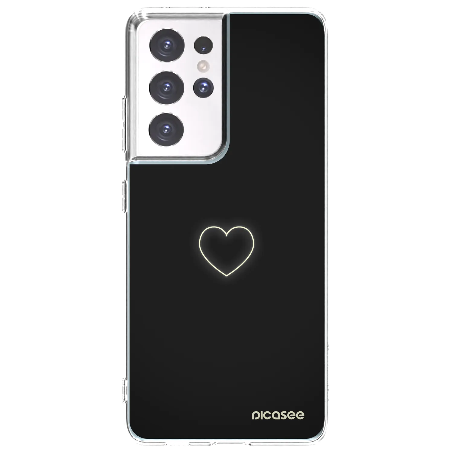 Picasee Samsung Galaxy S21 Ultra 5G G998B Hülle - Transparentes Silikon - Heart