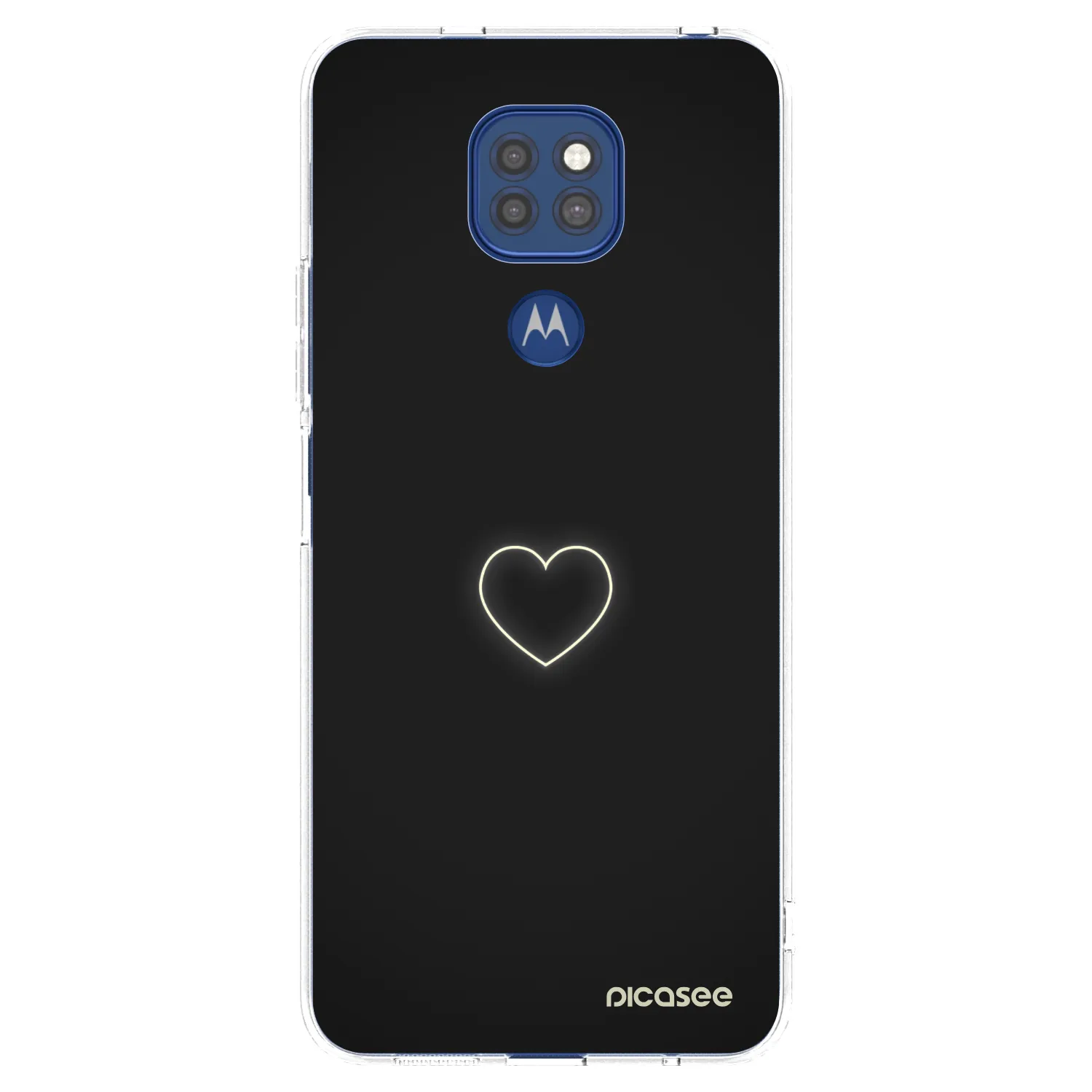 Picasee Motorola Moto G9 Play Hülle - Transparentes Silikon - Heart