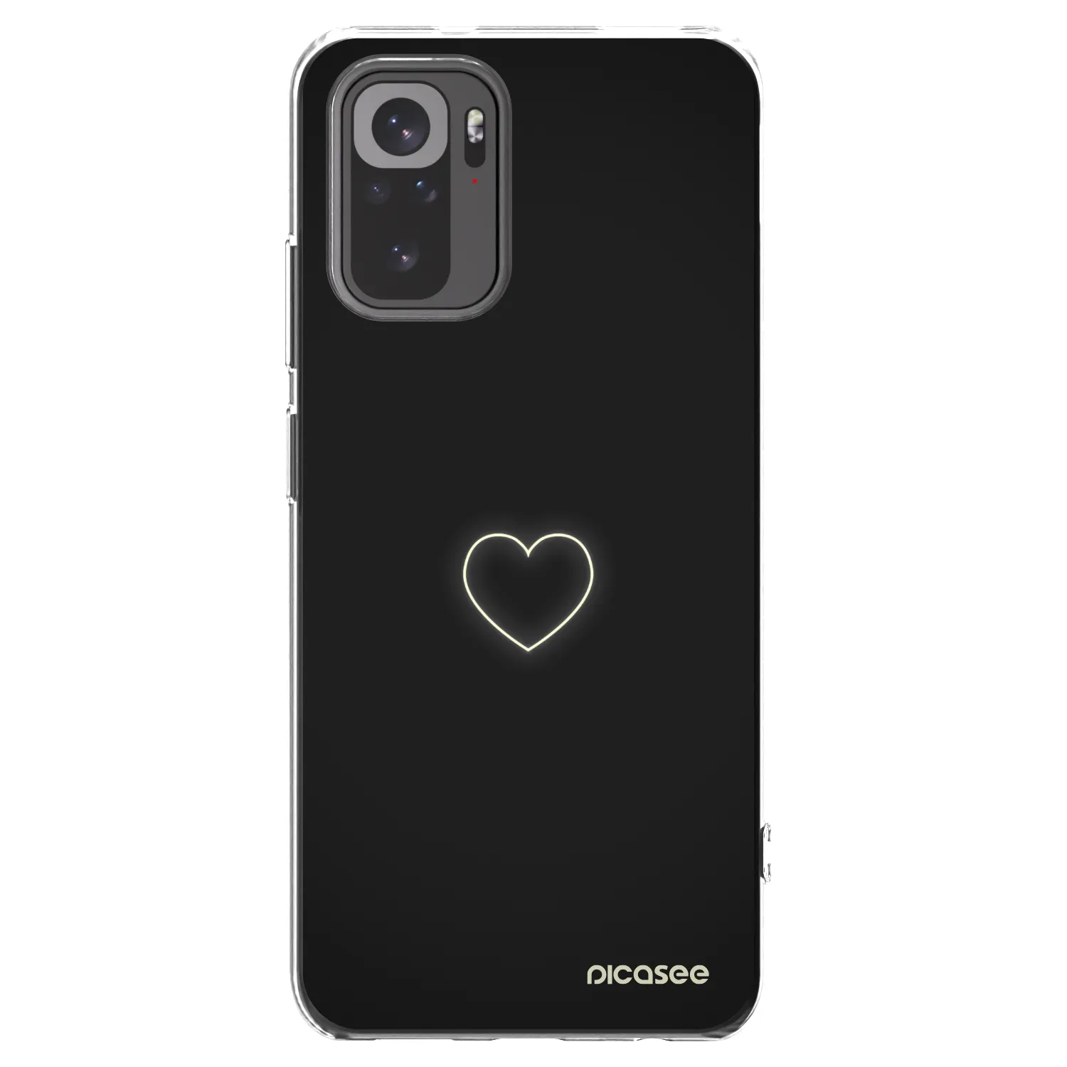 Picasee Xiaomi Redmi Note 10 Hülle - Transparentes Silikon - Heart