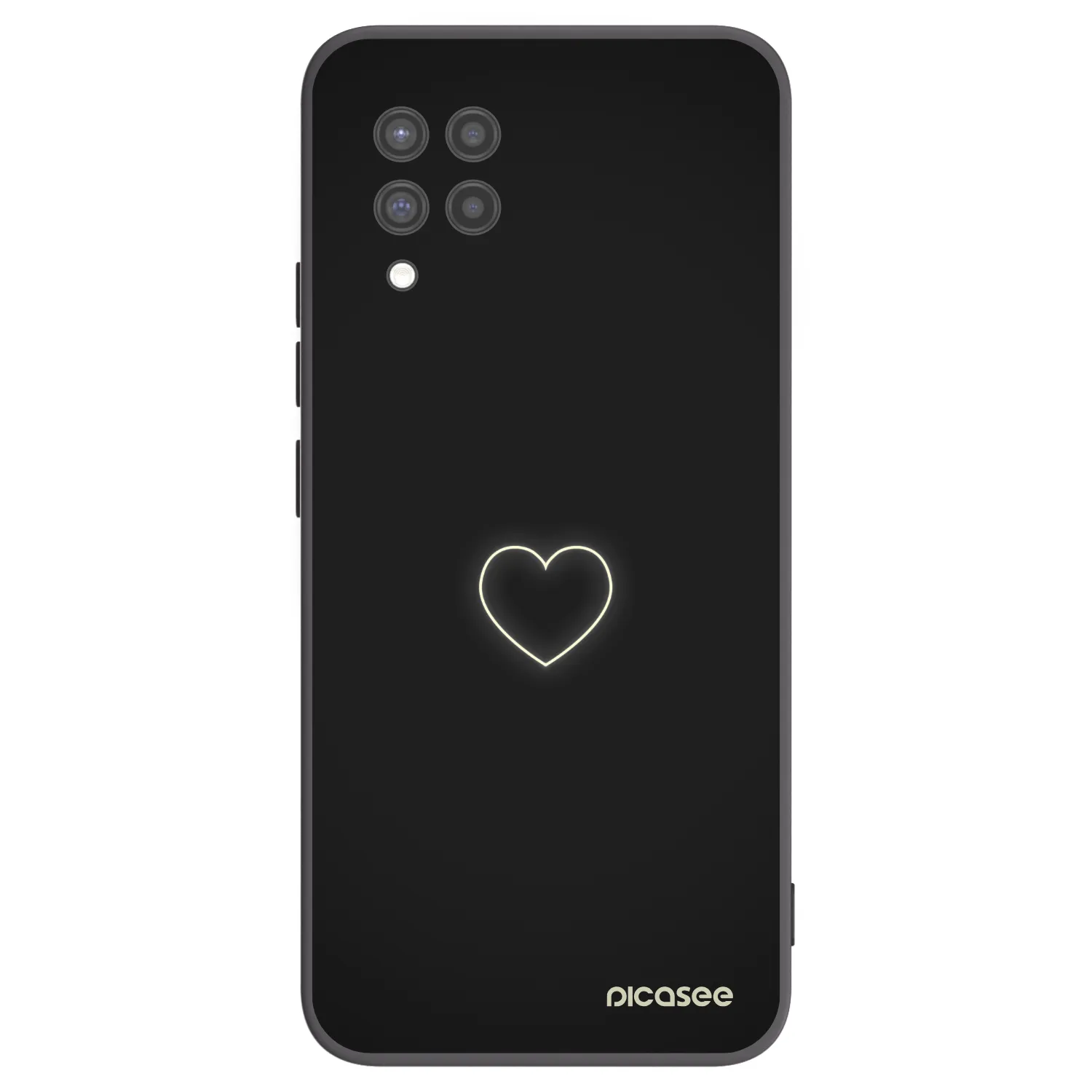 Picasee Samsung Galaxy A42 A426B Hülle - Schwarzes Silikon - Heart