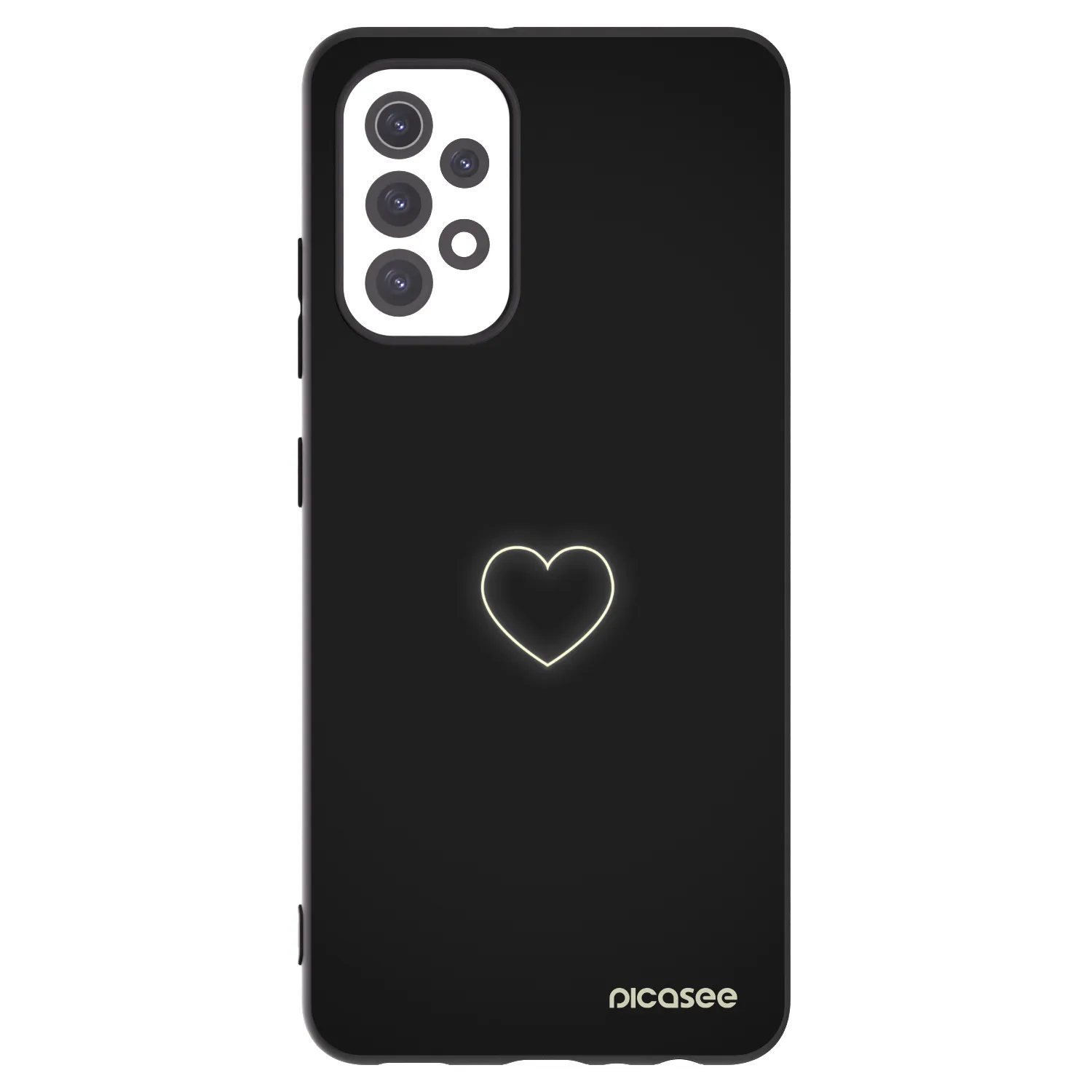 Picasee Samsung Galaxy A32 5G A326B Hülle - Schwarzes Silikon - Heart