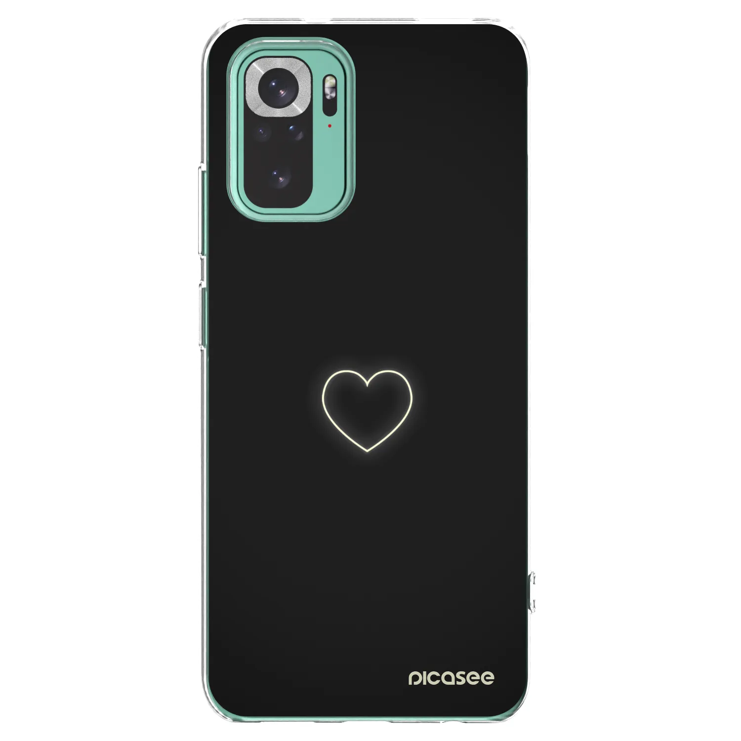 Picasee Xiaomi Redmi Note 10 Pro Hülle - Transparentes Silikon - Heart