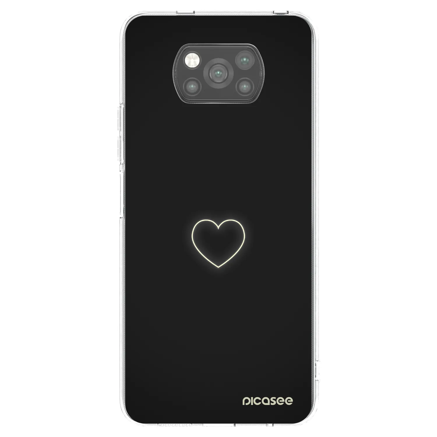 Picasee Xiaomi Poco X3 Pro Hülle - Schwarzes Silikon - Heart