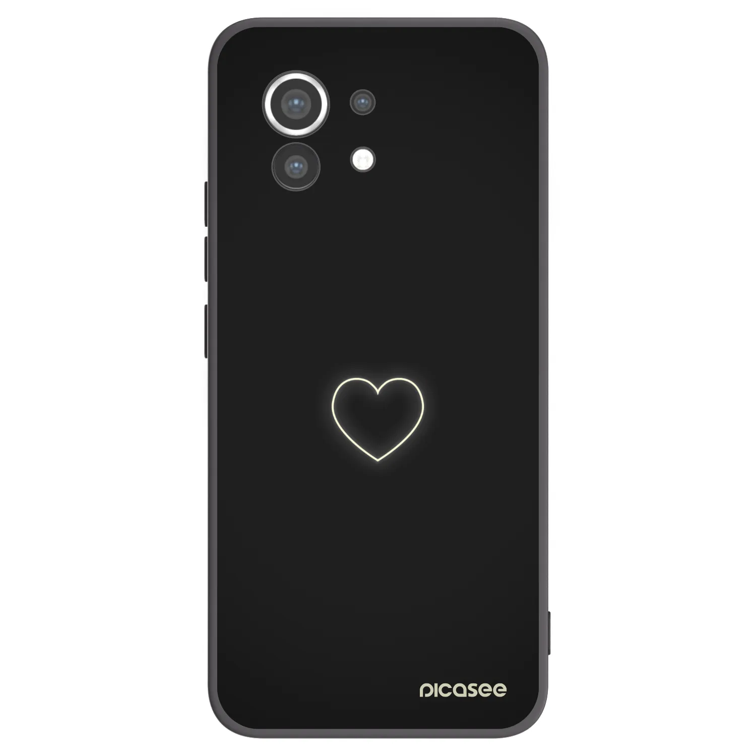 Picasee Xiaomi Mi 11 Hülle - Schwarzes Silikon - Heart